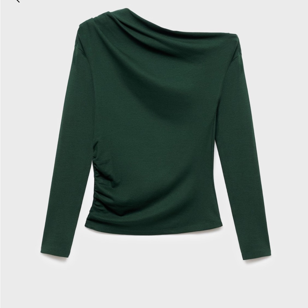 Long Sleeved Top with Asymmetrical Neck line